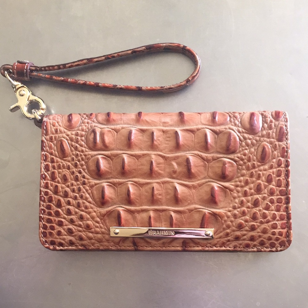 Brahmin Cognac "Debra" Wallet/Wristlet - Brand New